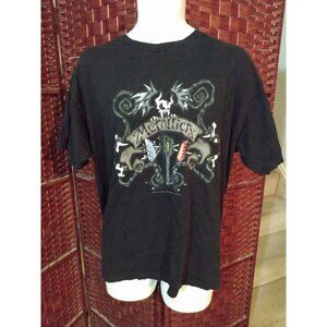 Vintage 2000s Metallica T Shirt Vulturus Guitars Adult Large 2007 Y2K
